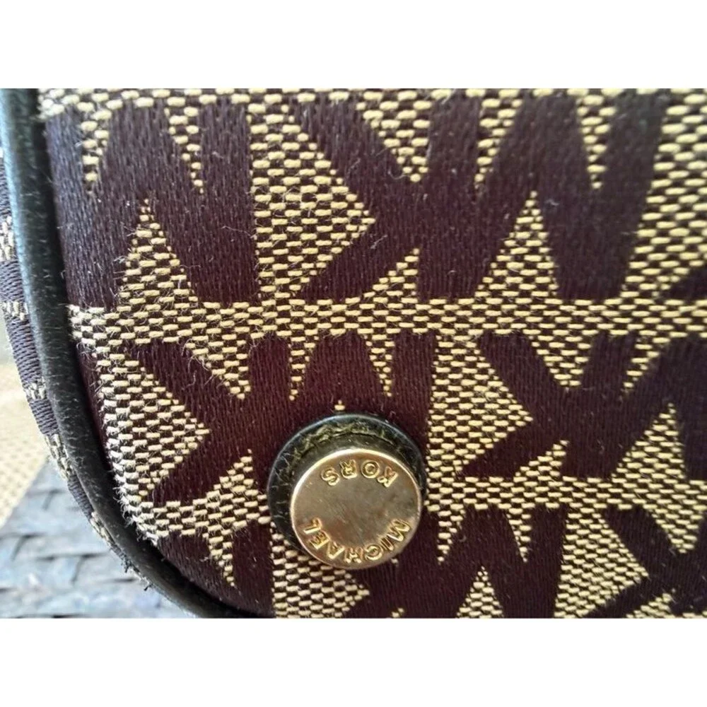 Michael Kors Signature Jacquard Tote Bag - Black & Beige
